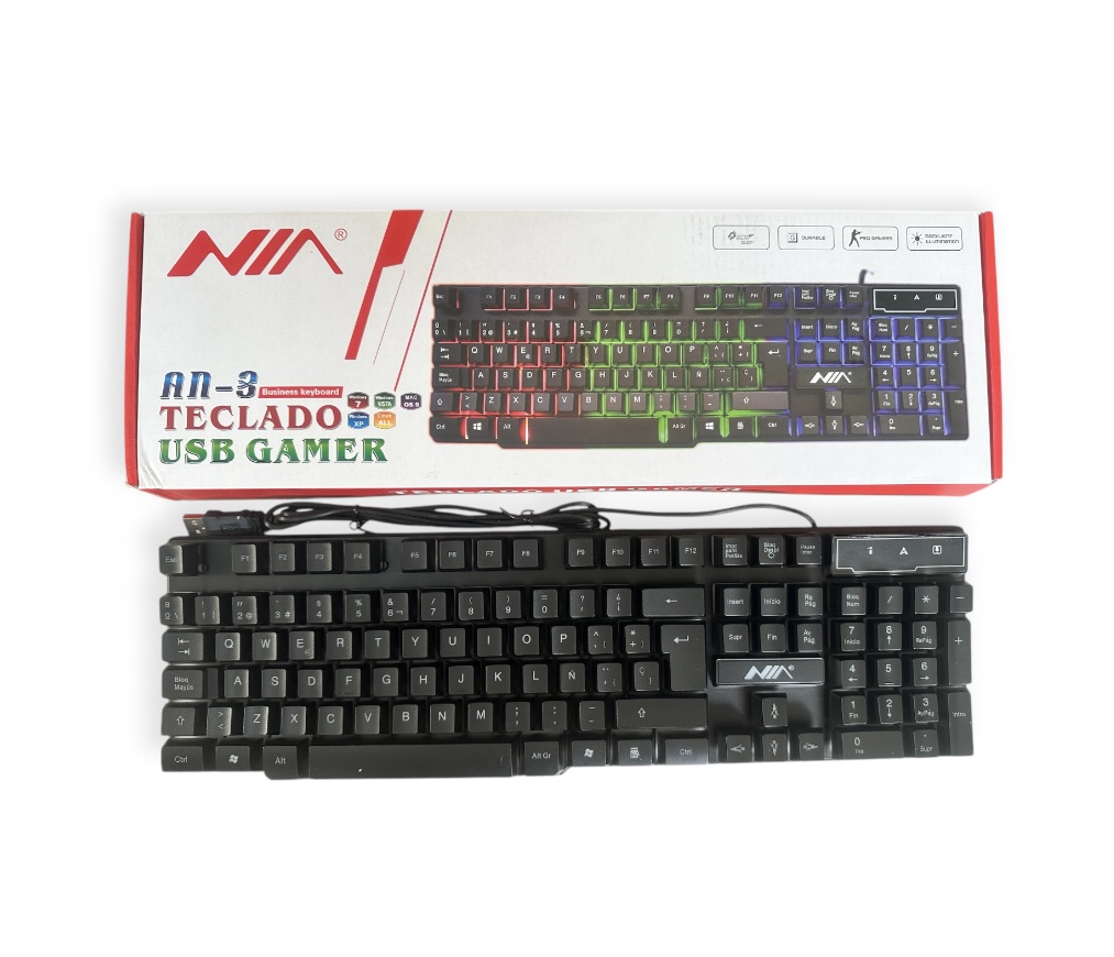 TECLADO GAMER NIA RETROILUMINADO	AN3